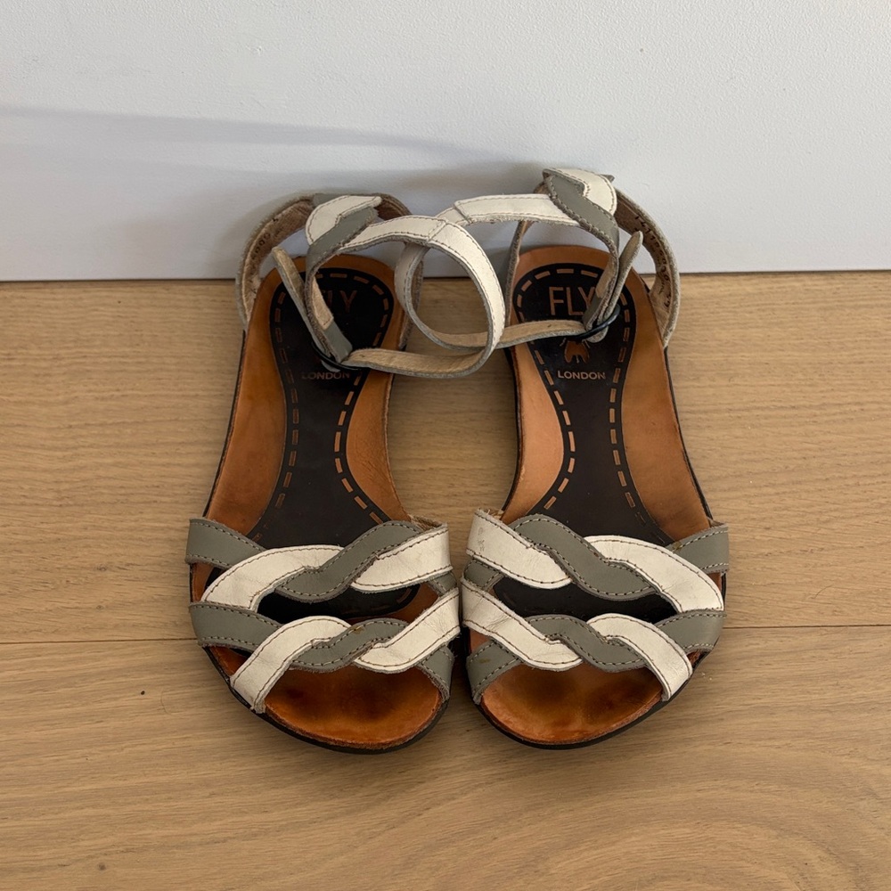Fly London Women's Sandals - Cream and Gray